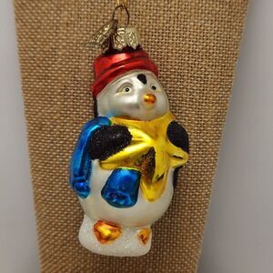 Thomas Pacconi Blown Glass Penguin Christmas Ornament Museum Series